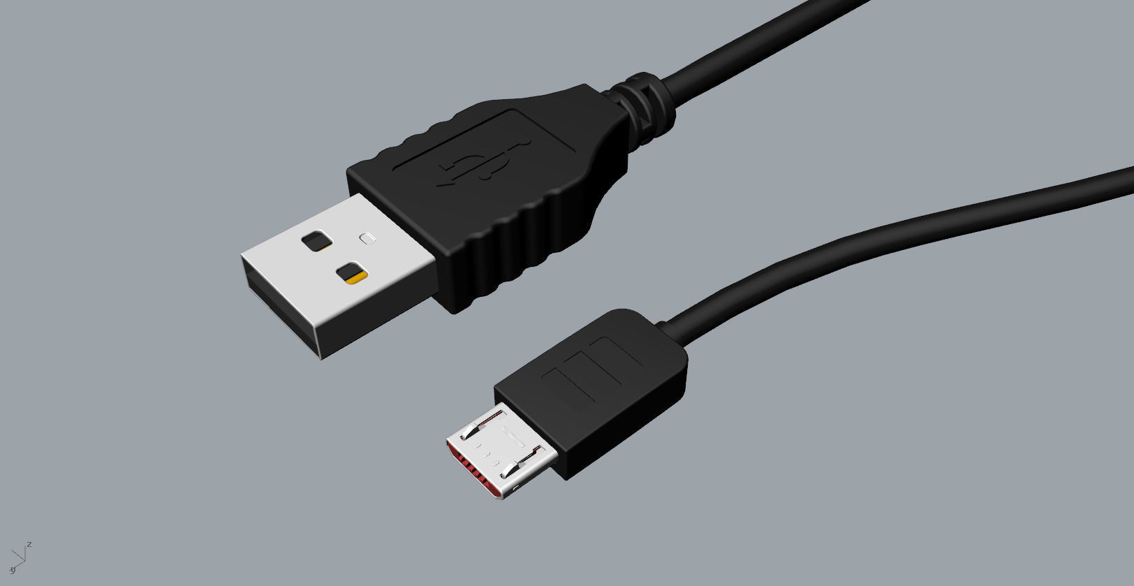 Original Micro USB 3d model design