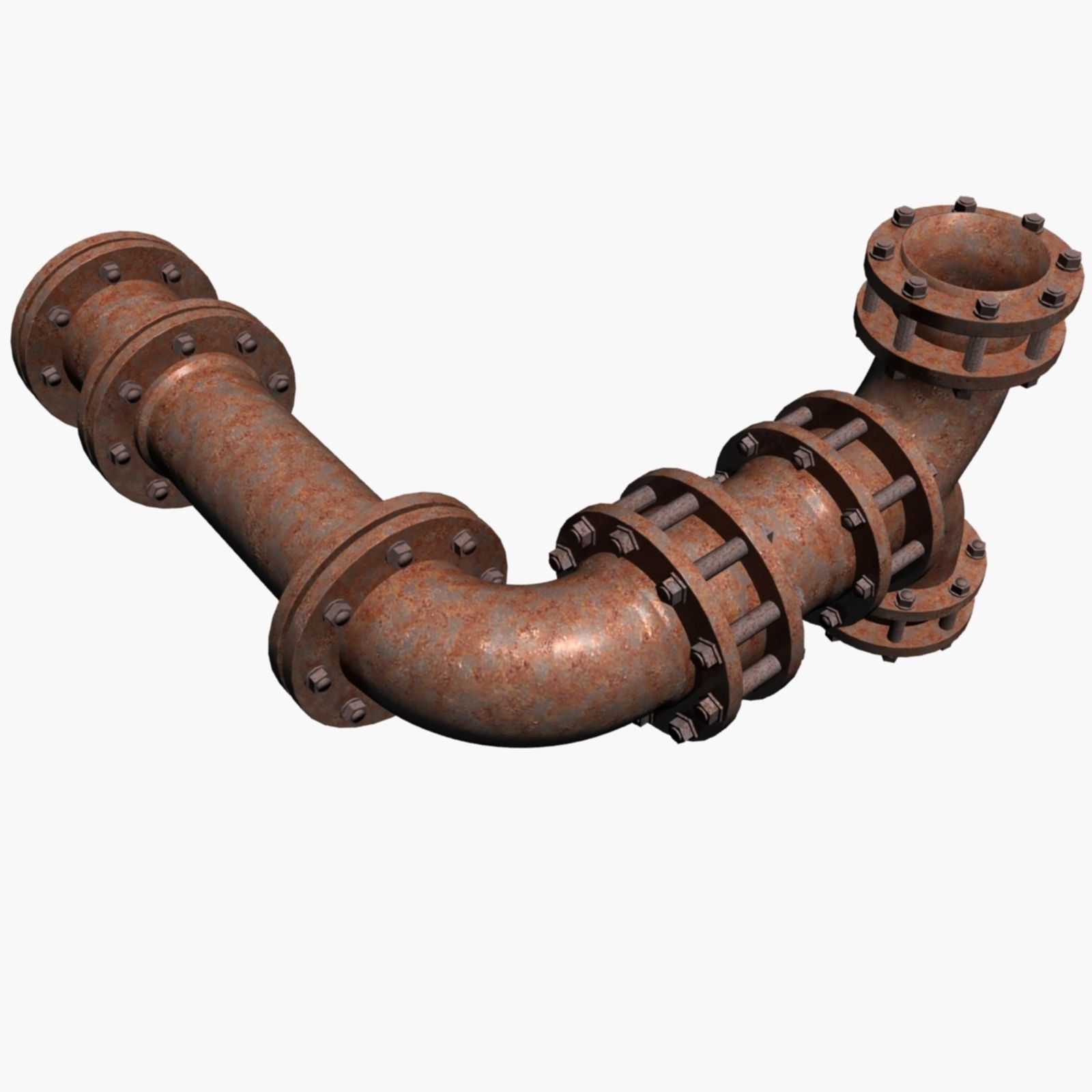 Industrial Pipes 3D model