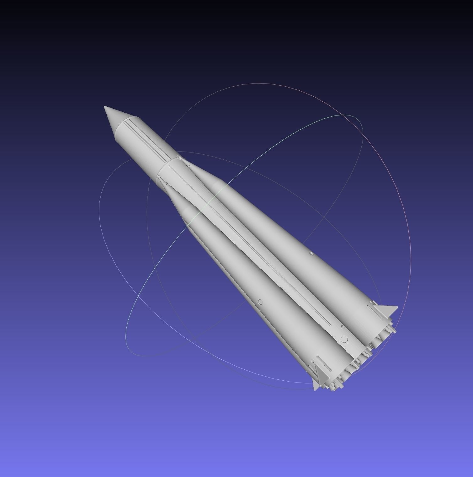 Sputnik Launcher Rocket Printable Model