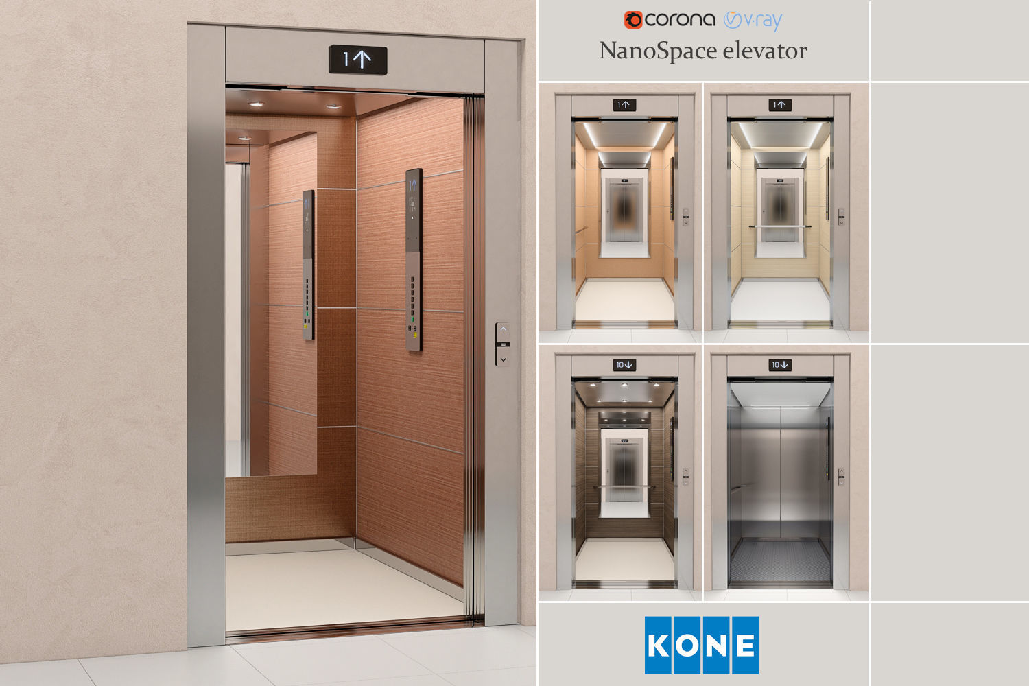 3D model Elevator Kone NanoSpace CGTrader