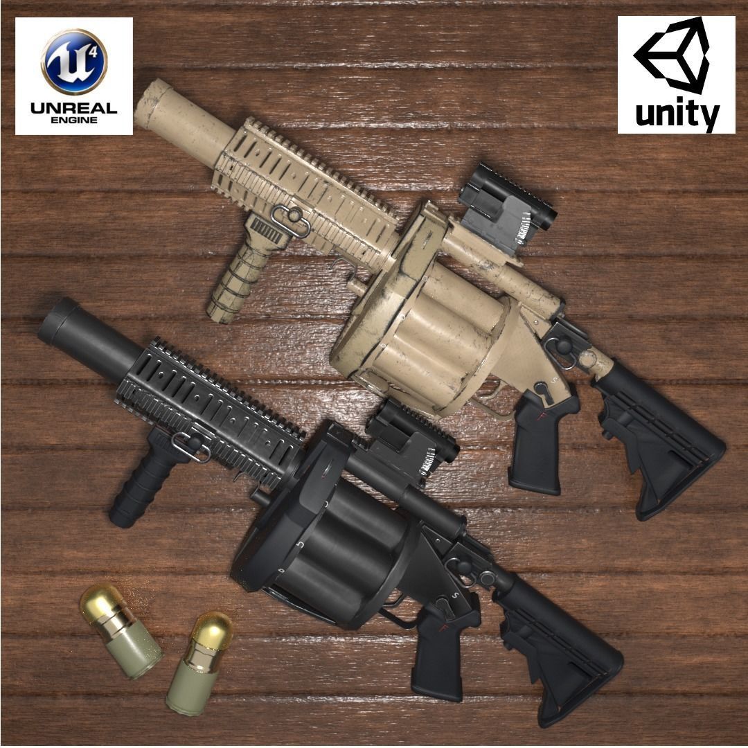 3D model M32 MGL VR / AR / low-poly | CGTrader