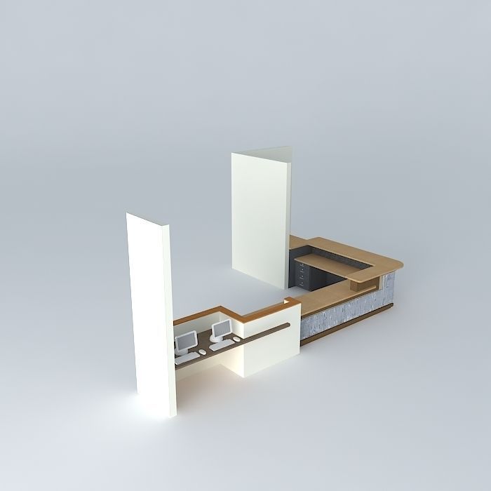 3d reception desk for school cgtrader