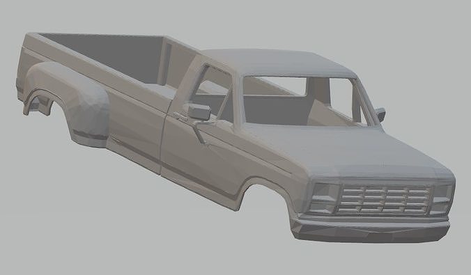 Ford F350 Printable Body Truck 3D model 3D printable MAX FBX STL