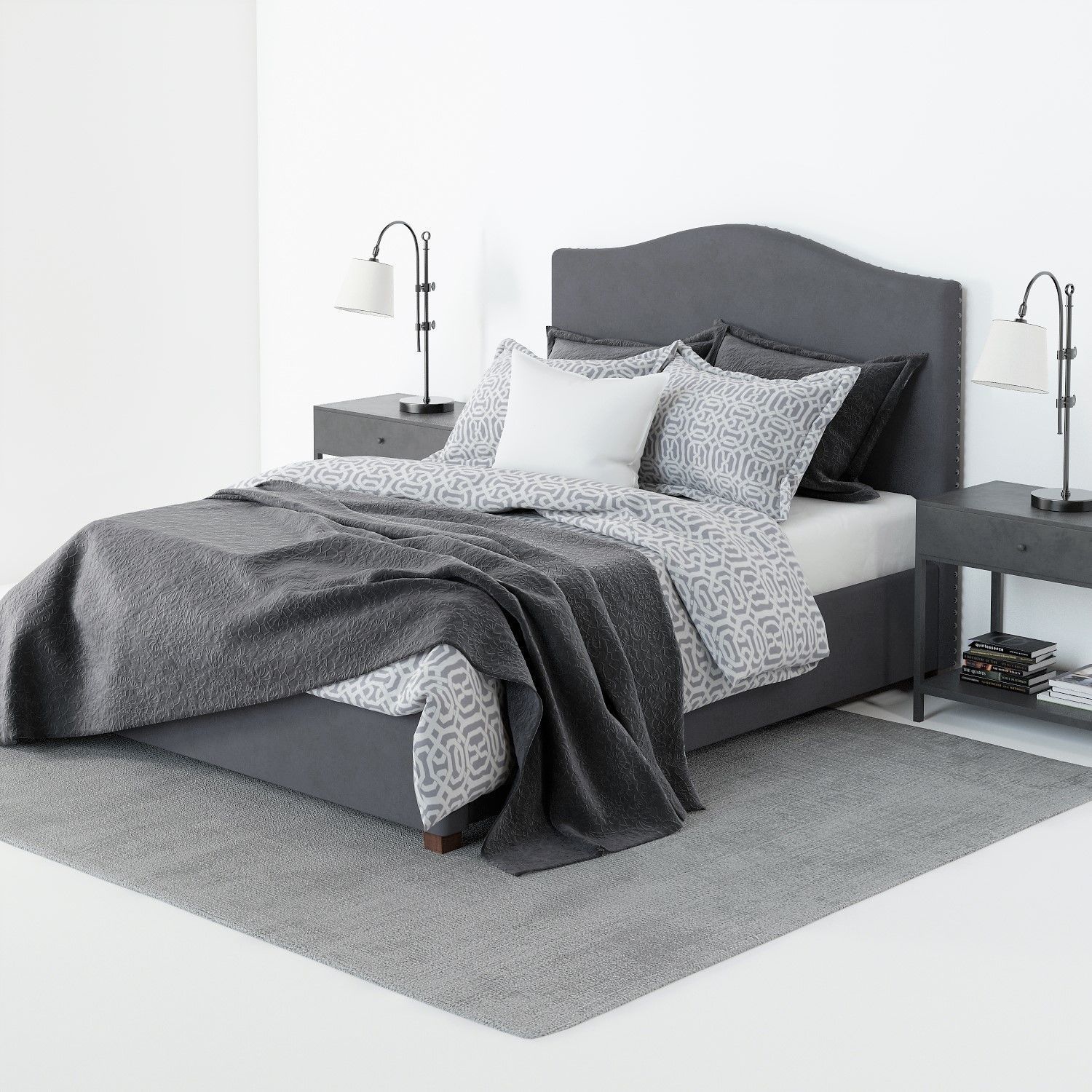 Pottery Barn Raleigh Bed 3D model CGTrader