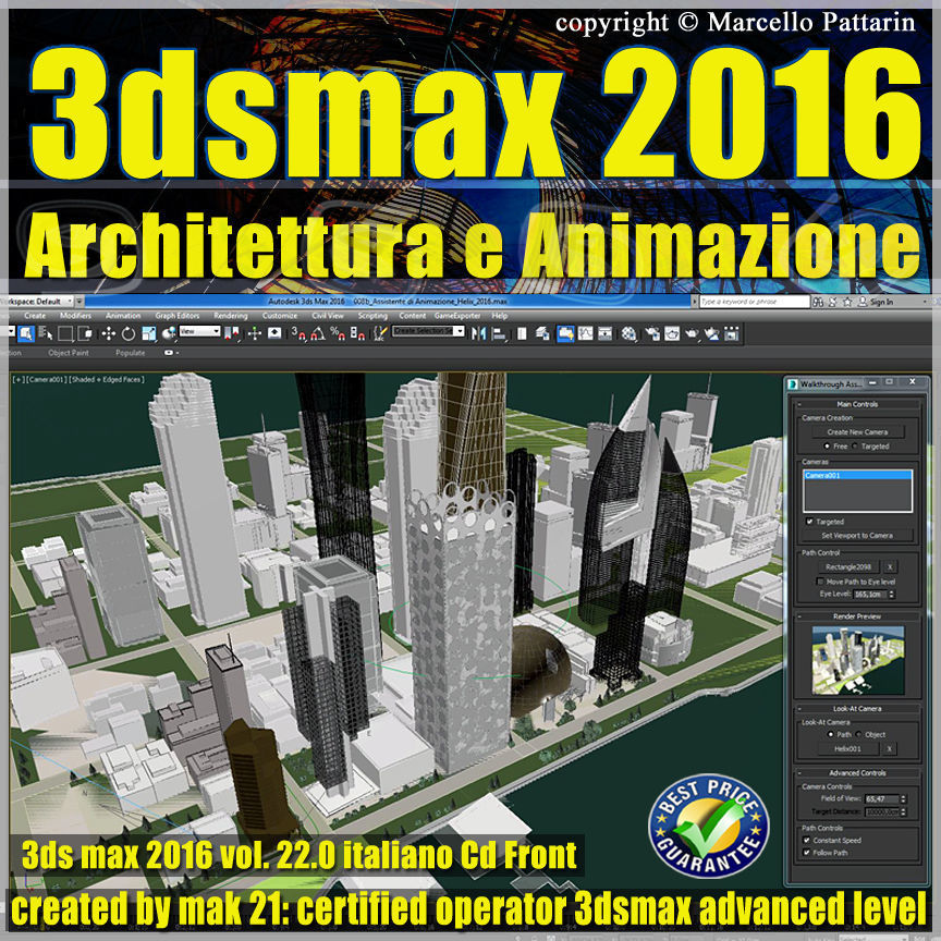 022 3ds max 2016 Architettura e Animazione v 22 cd front