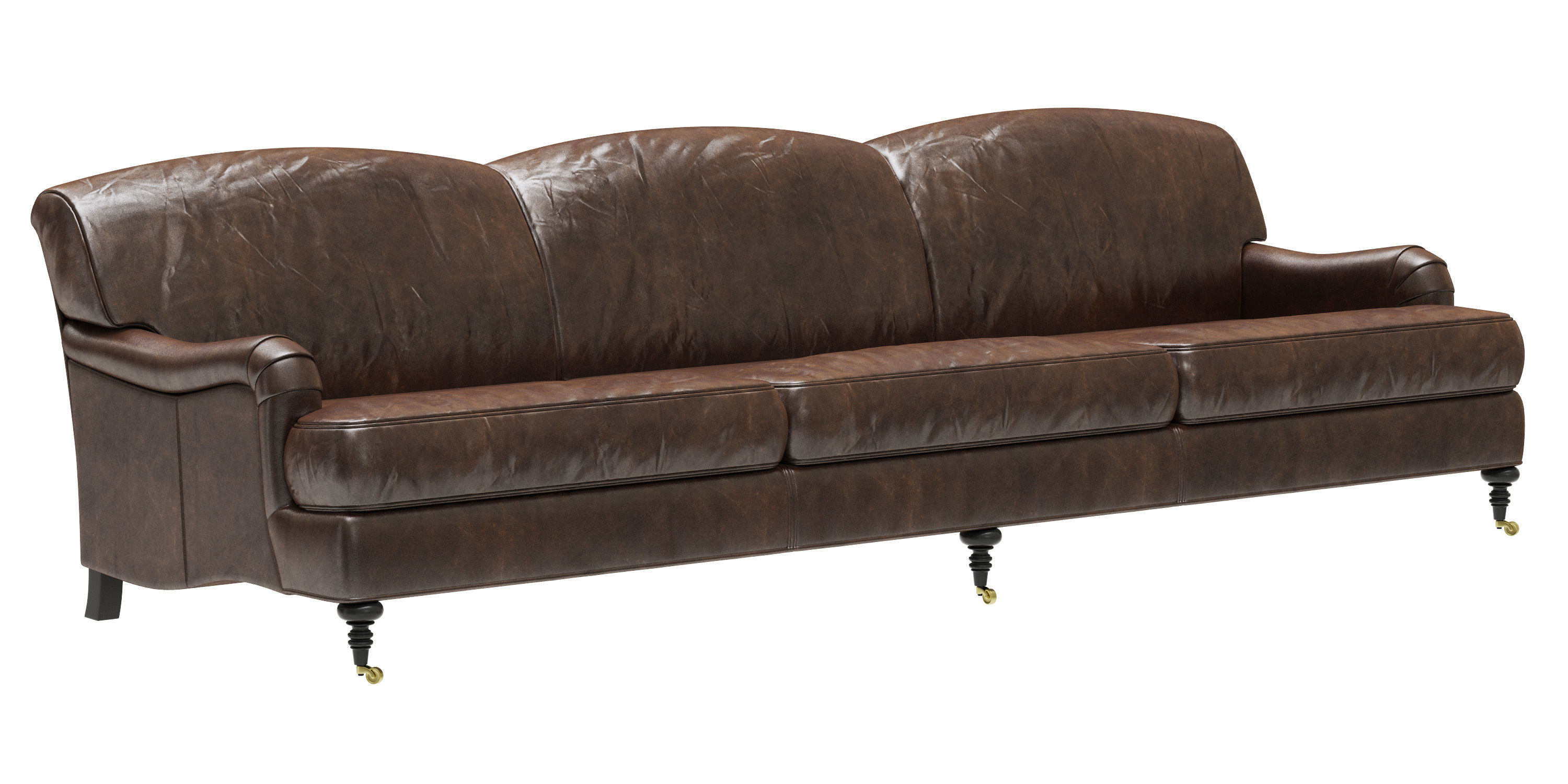 Restoration Hardware Barclay Leather Sofa 3D model CGTrader