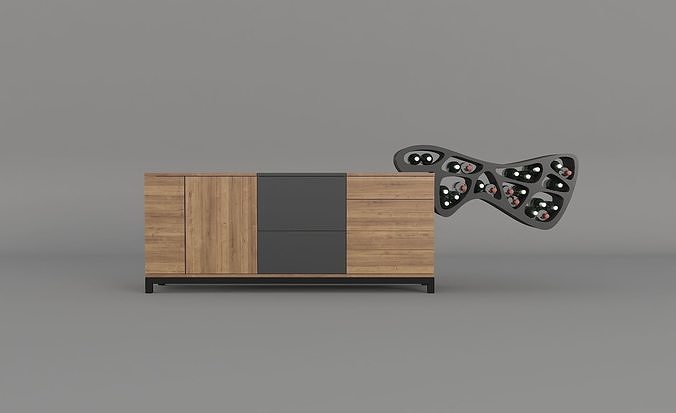 Sideboard Zero with WineRack ButterFly - With Production Drawing