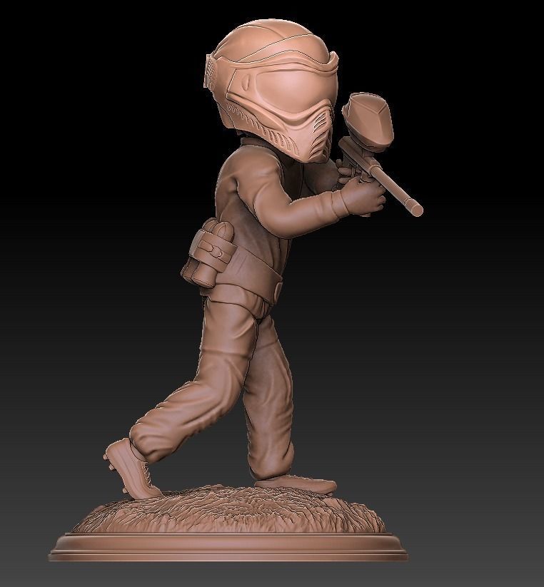 Paintball shooter 3D model 3D printable CGTrader