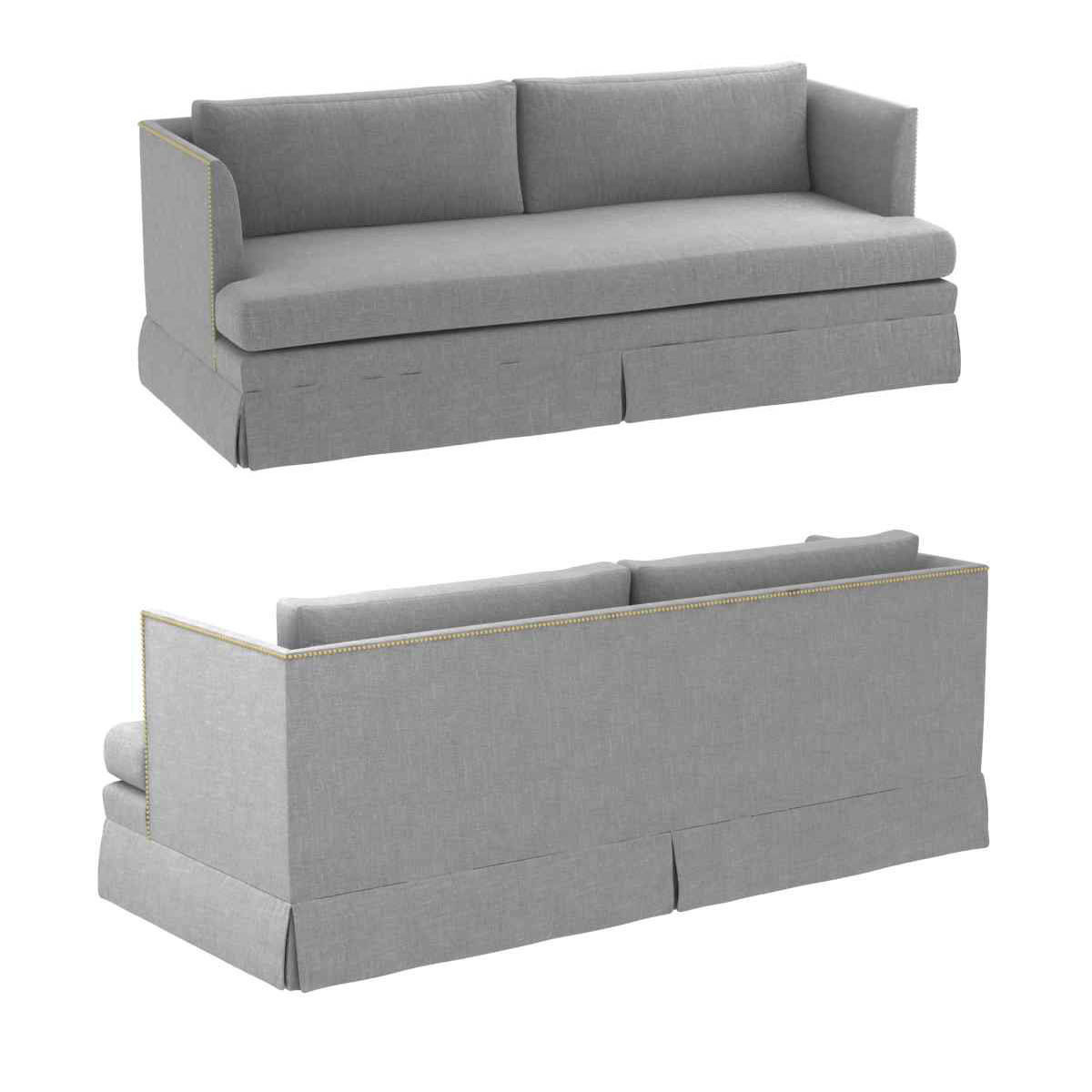 Mariella Skirted Sofa By Mitc Gold And Bob Williams Model