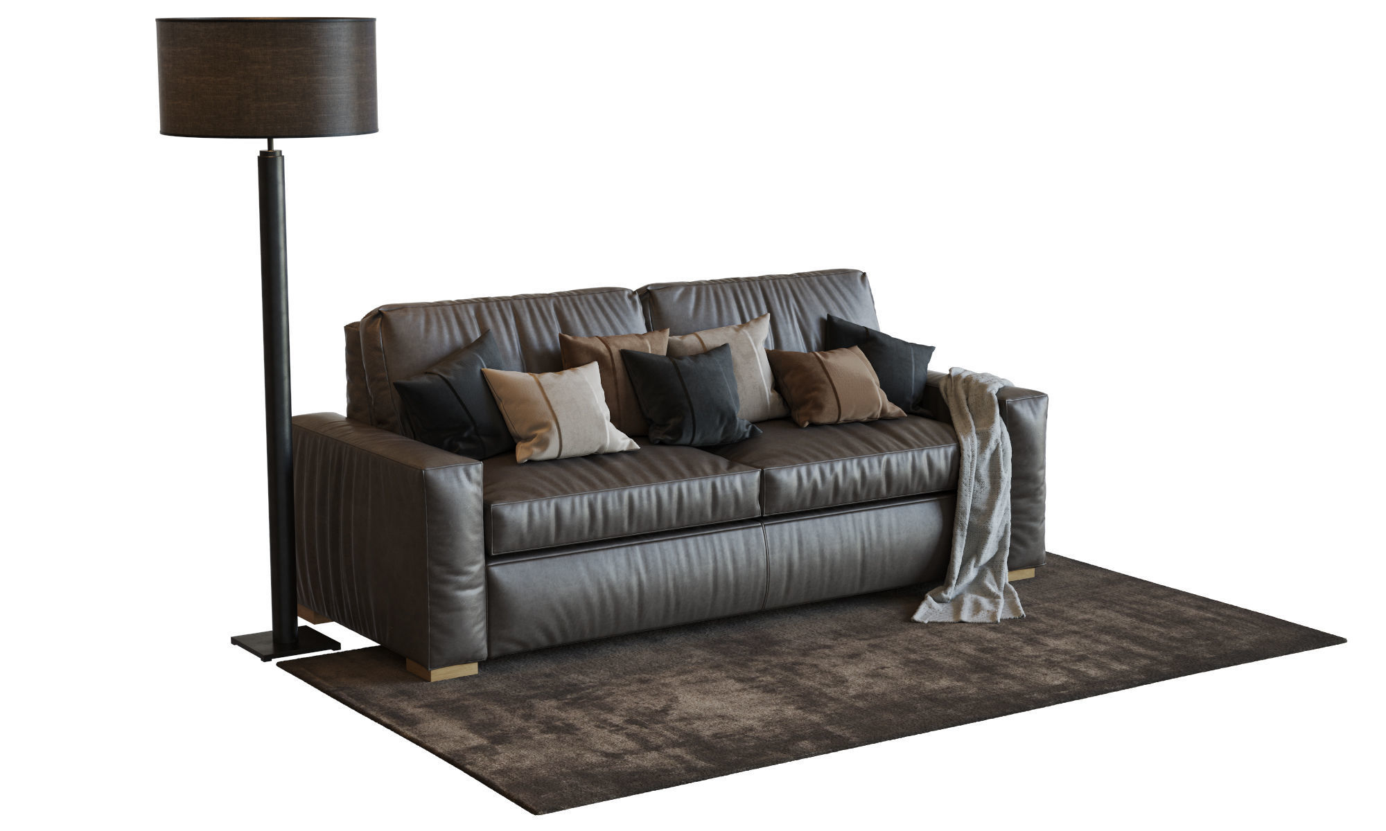 MAXWELL PREMIUM LEATHER SLEEPER SOFA 3D model CGTrader