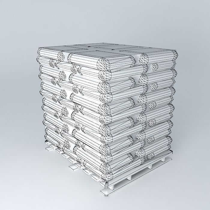 Pallet 60 Bags 3d Cgtrader Pallet 60 Bags 3d Model Max Obj 3ds Fbx Stl Dae 4