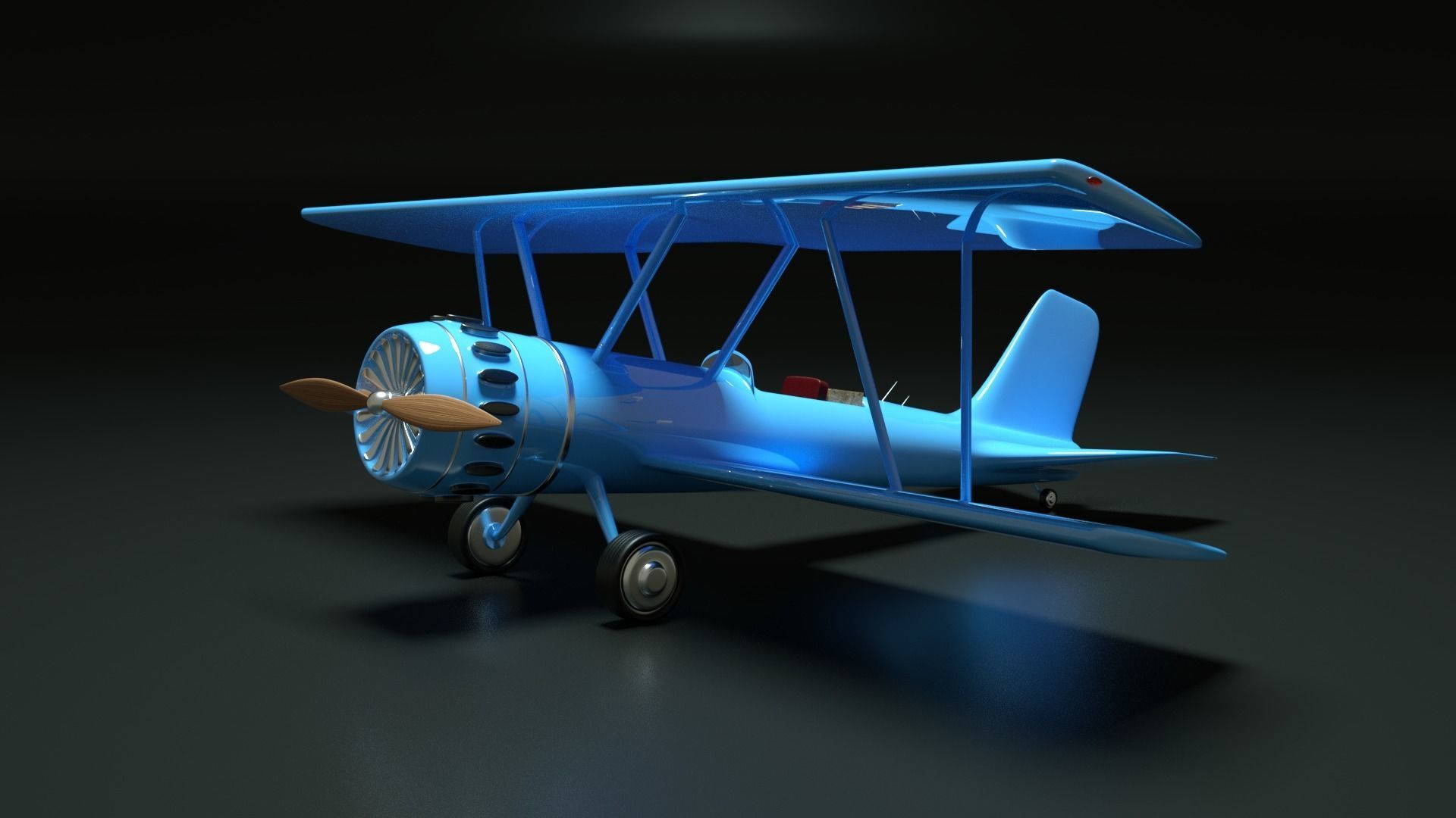 Simple Biplane Animation Biplane 3D model animated | CGTrader