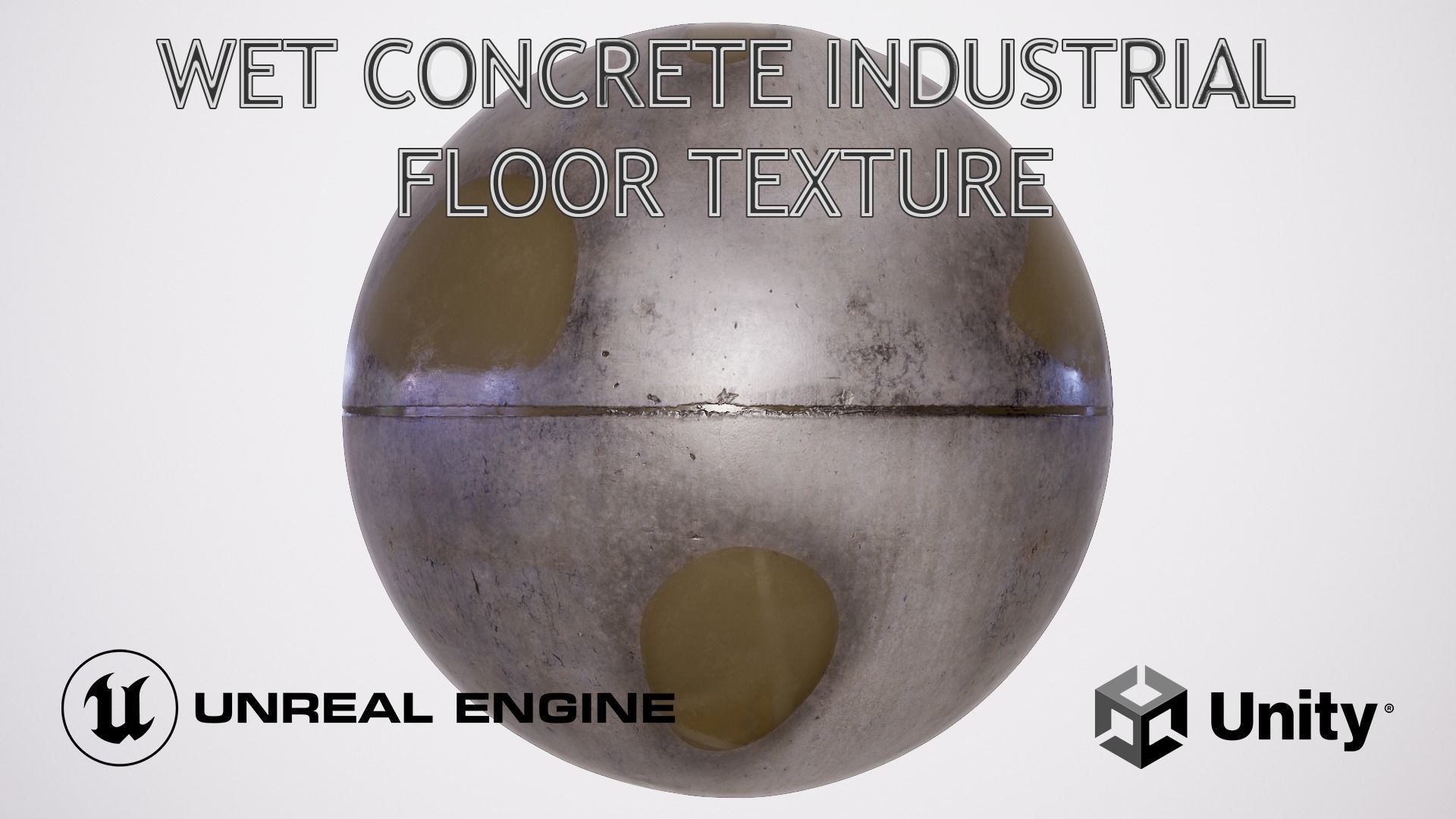 PBR Wet Concrete Industrial Floor free VR / AR / low-poly 3D model ...