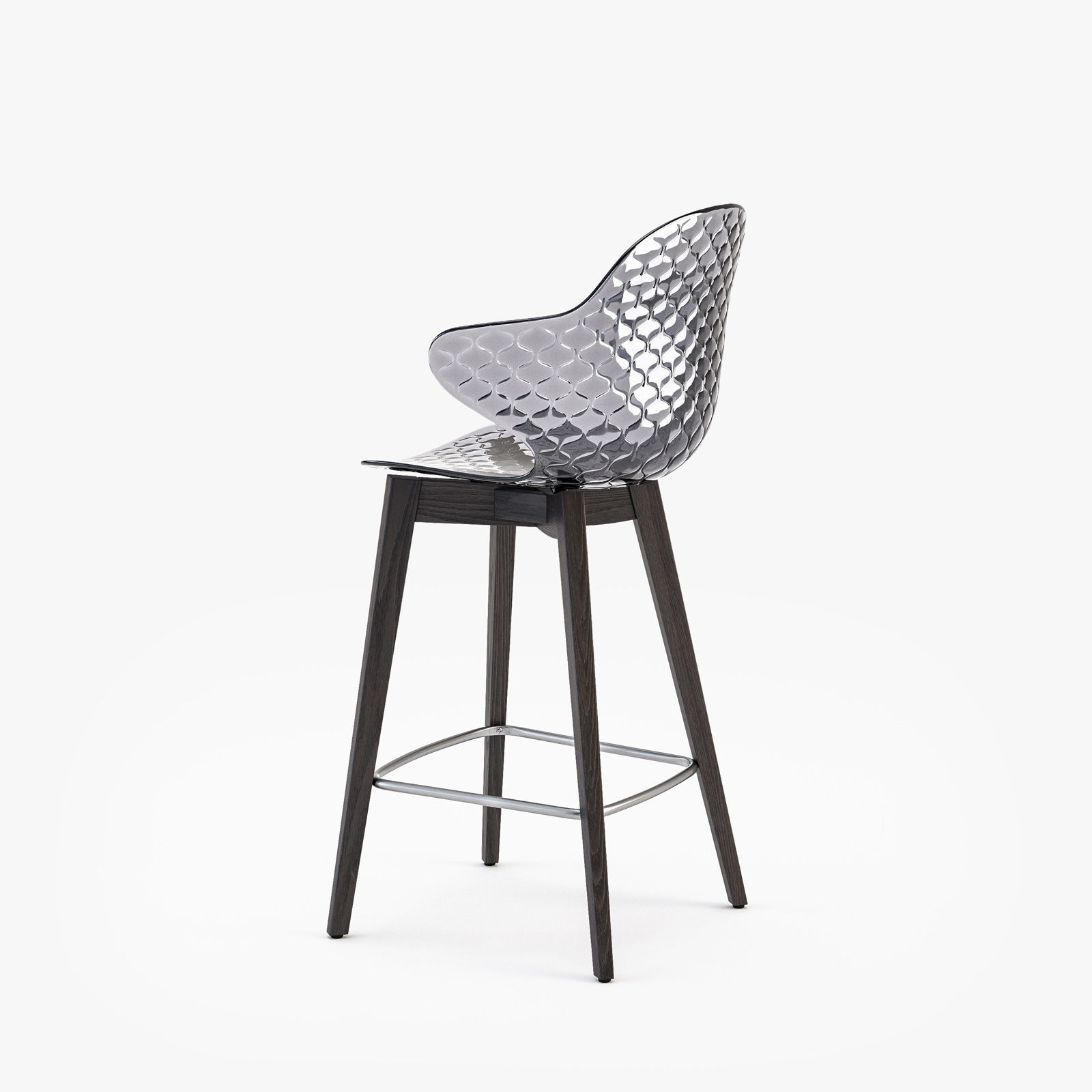 Calligaris Saint Tropez wood stool 3D model CGTrader