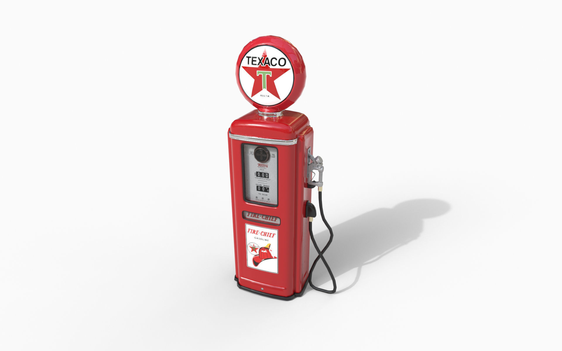 3D model Texaco Gas Pump | CGTrader