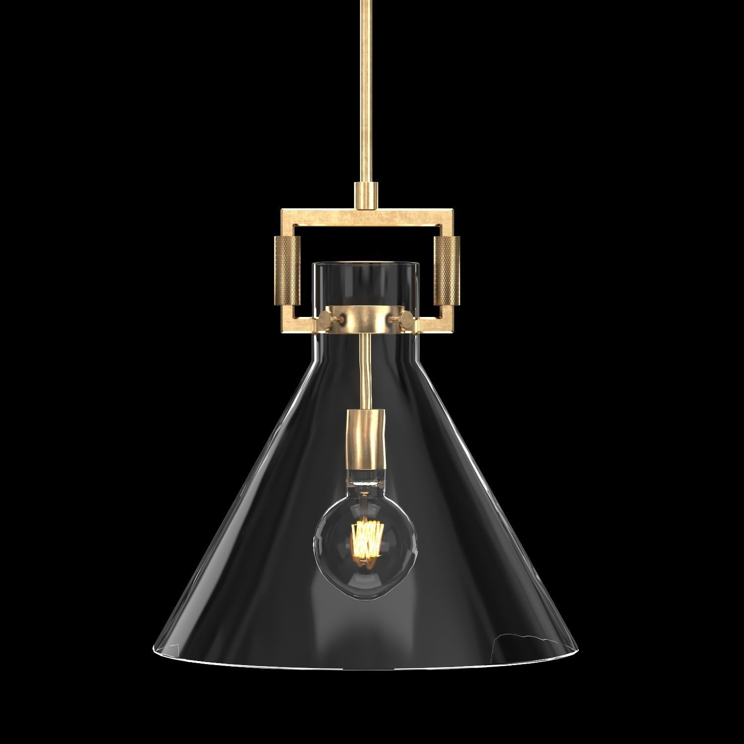 Machinist Glass Funnel Pendant 3D model CGTrader