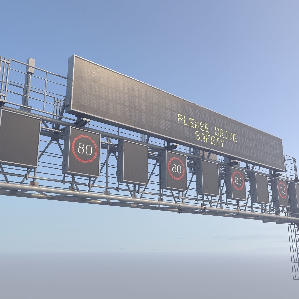 3D model Electronic traffic information display VR / AR / lowpoly