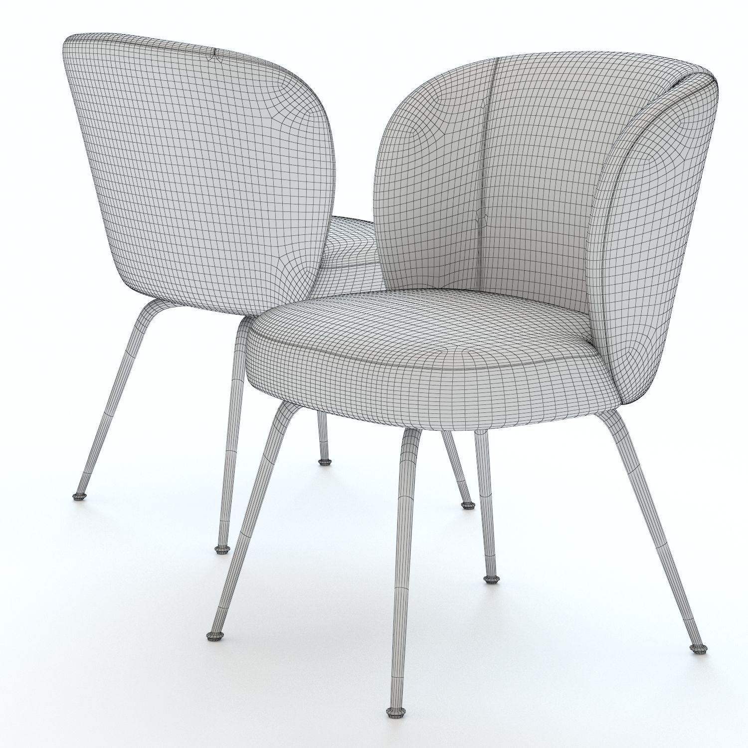 West Elm Greer Dining Chair 3D model CGTrader