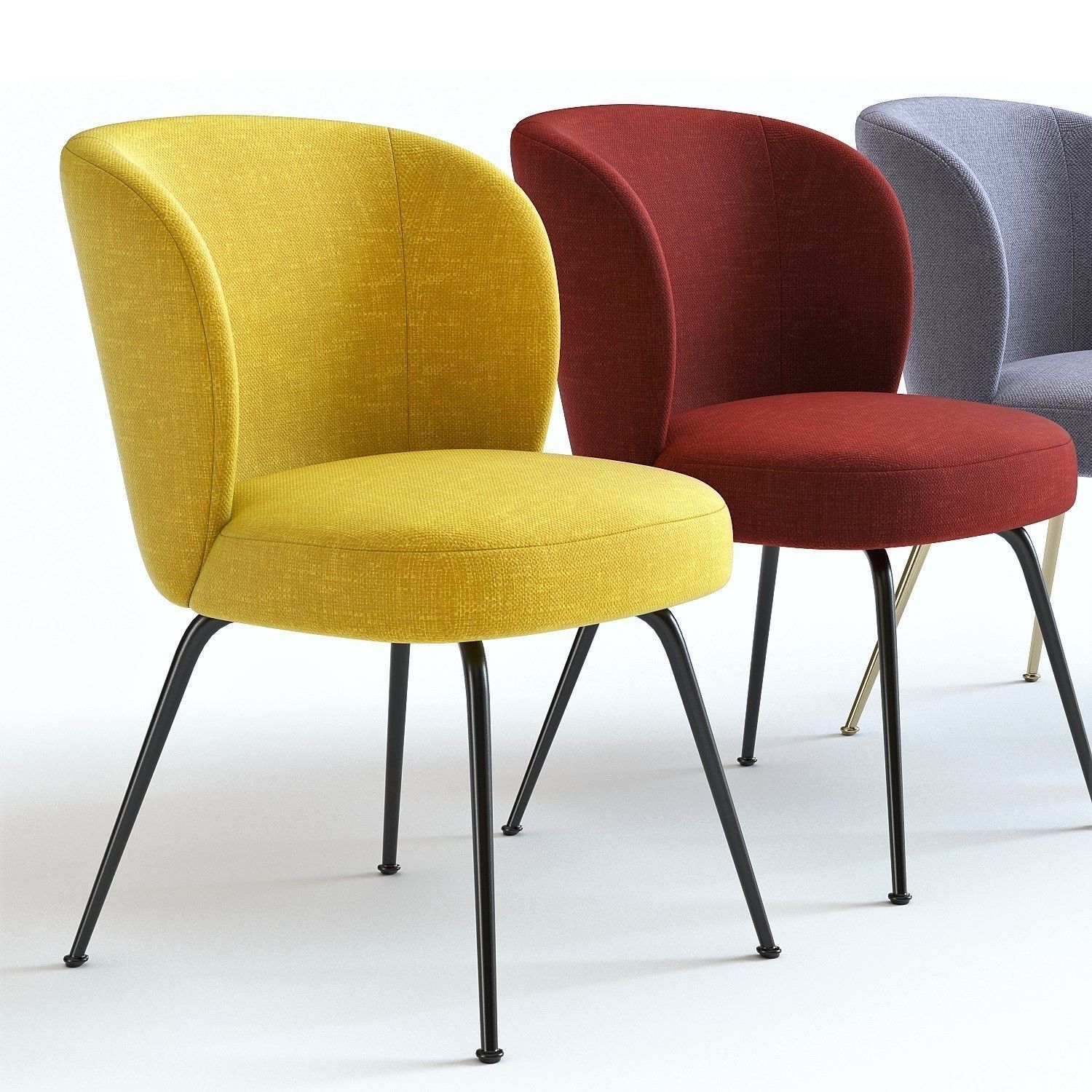 West Elm Greer Dining Chair 3D model CGTrader