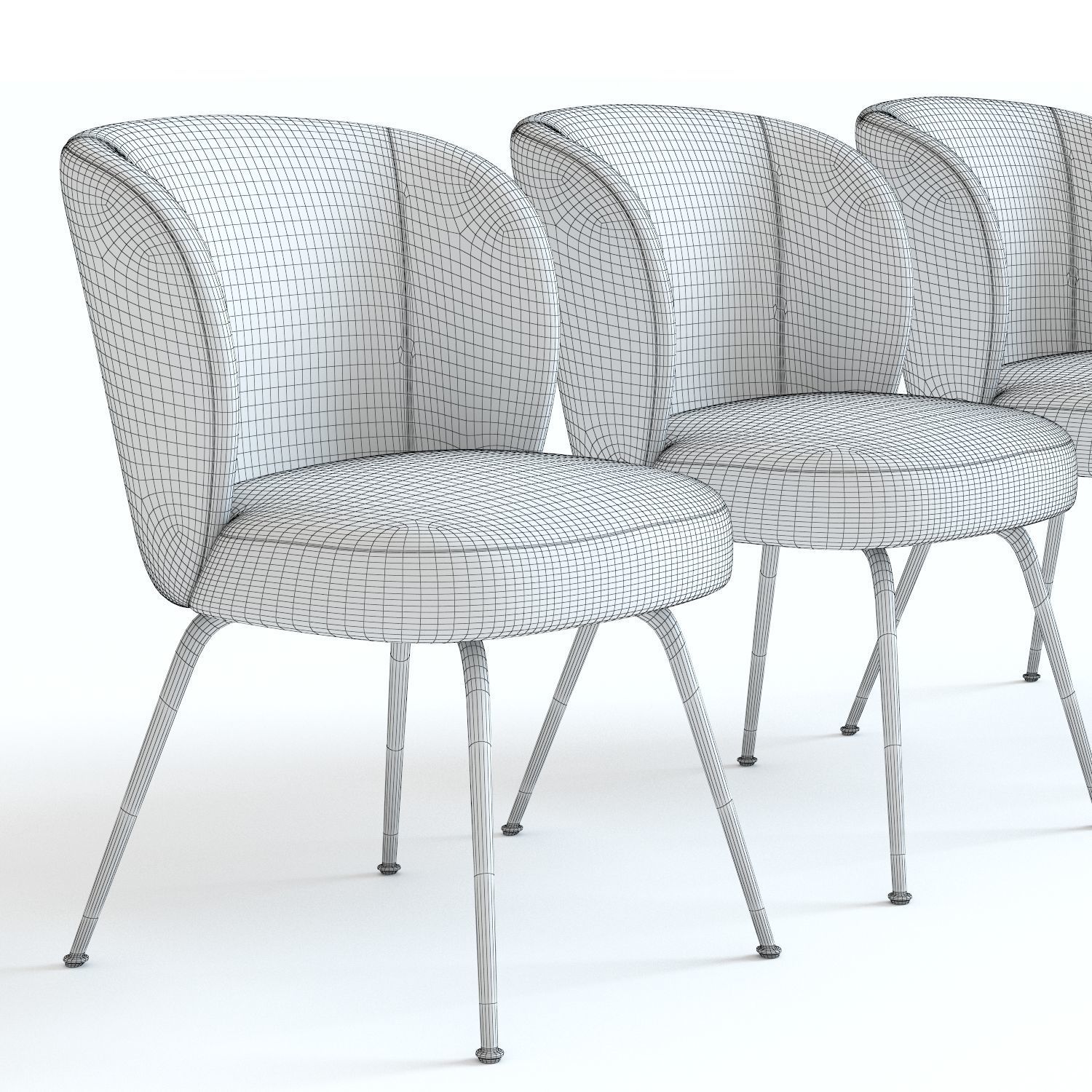 West Elm Greer Dining Chair 3D model CGTrader