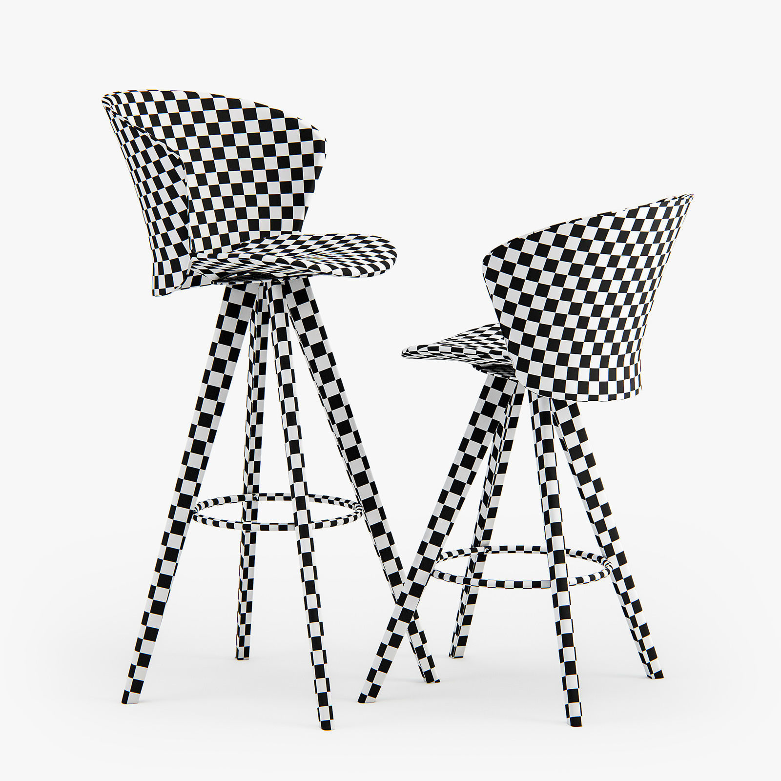 Calligaris Bahia wood stool 3D model CGTrader