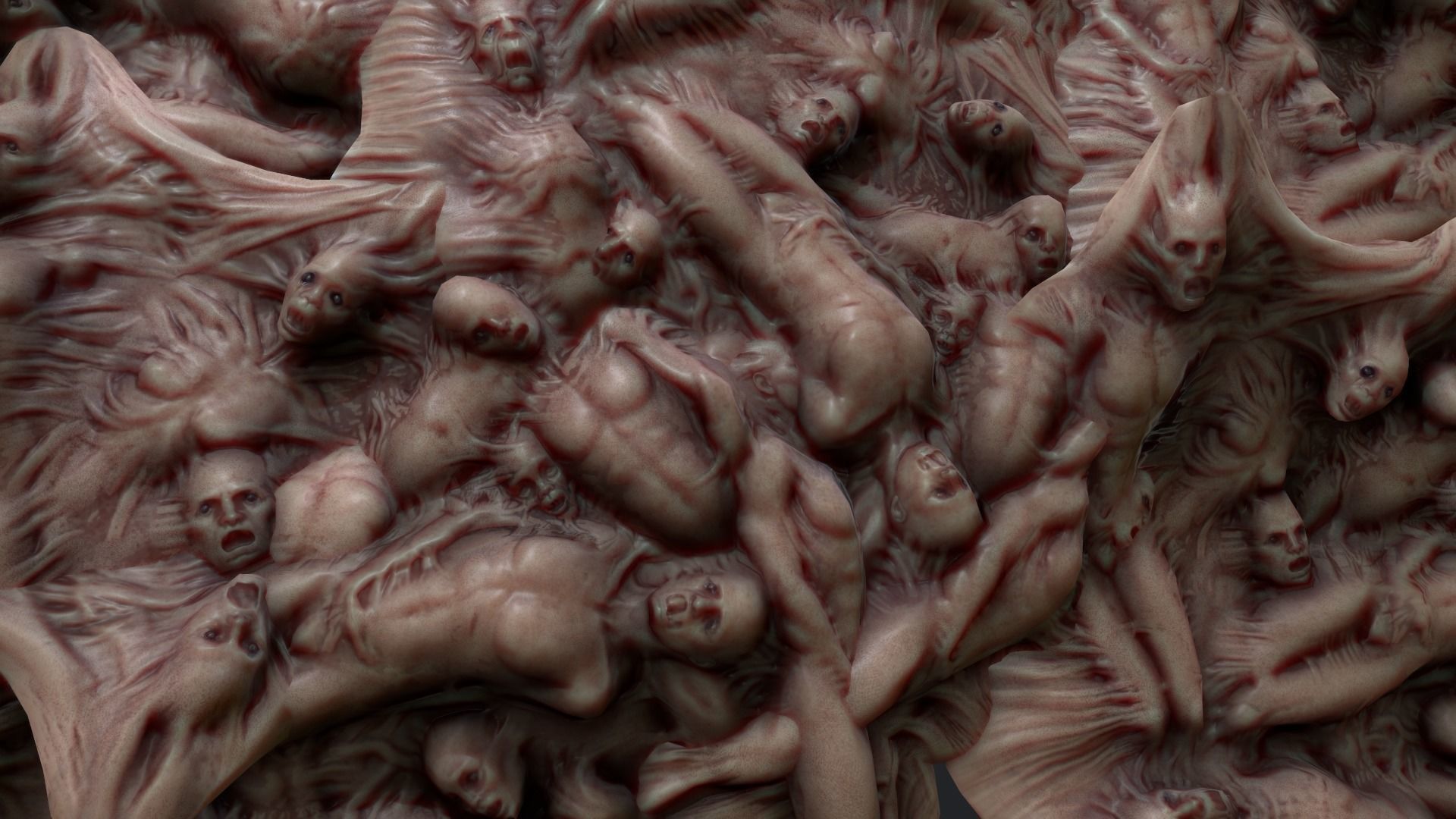 Mutations of merged People HOrror Animated
