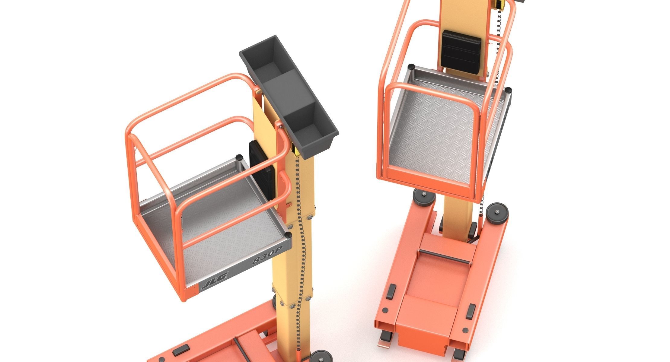 JLG 830P Push Around Mast Liff 3D model CGTrader