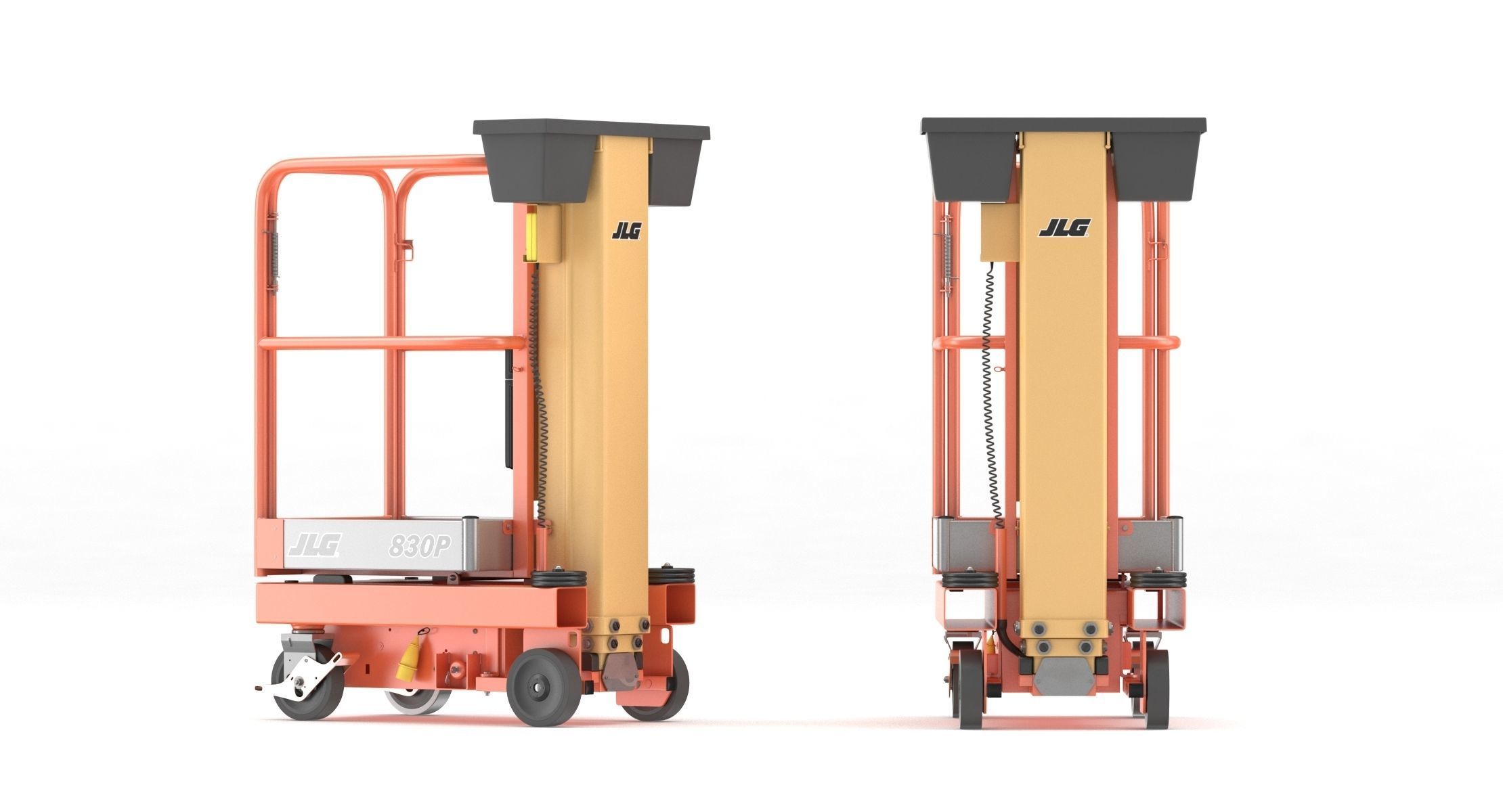 JLG 830P Push Around Mast Liff 3D model CGTrader