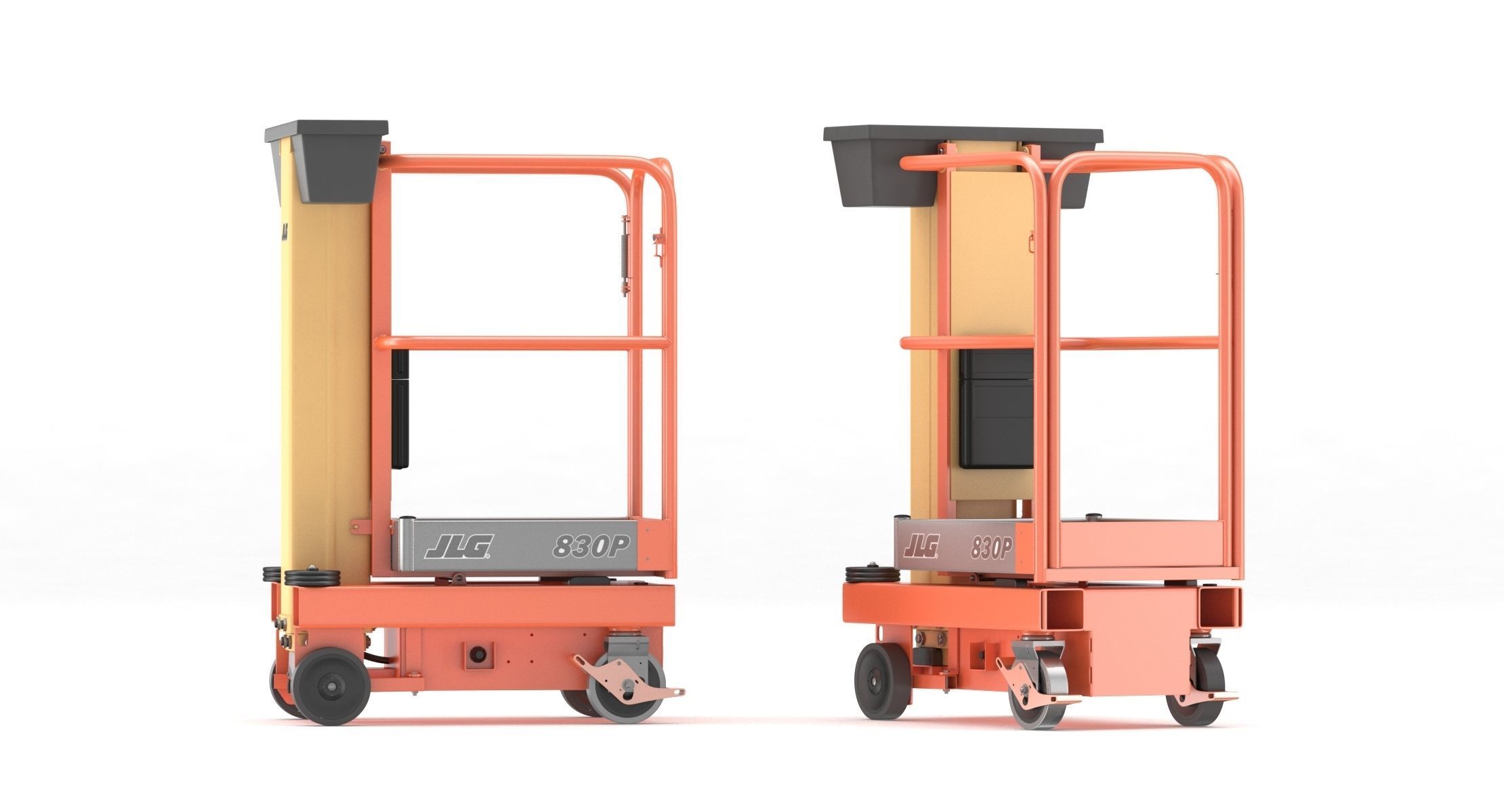 JLG 830P Push Around Mast Liff 3D model CGTrader