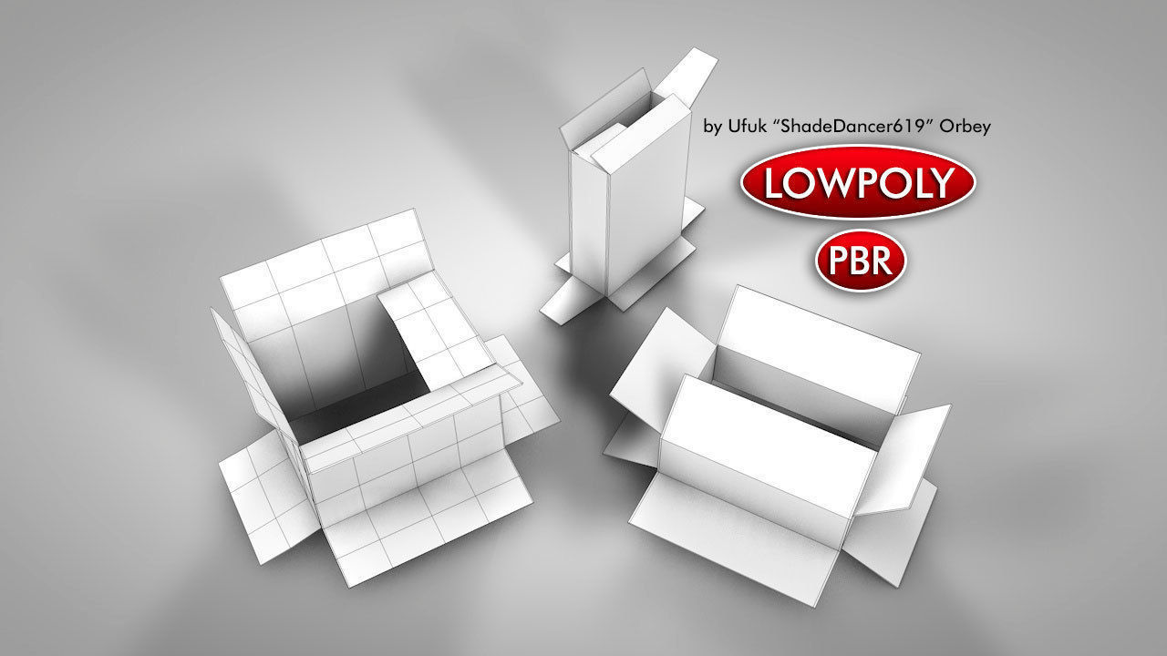 3D model Game Ready Cardboard Boxes VR / AR / low-poly rigged | CGTrader