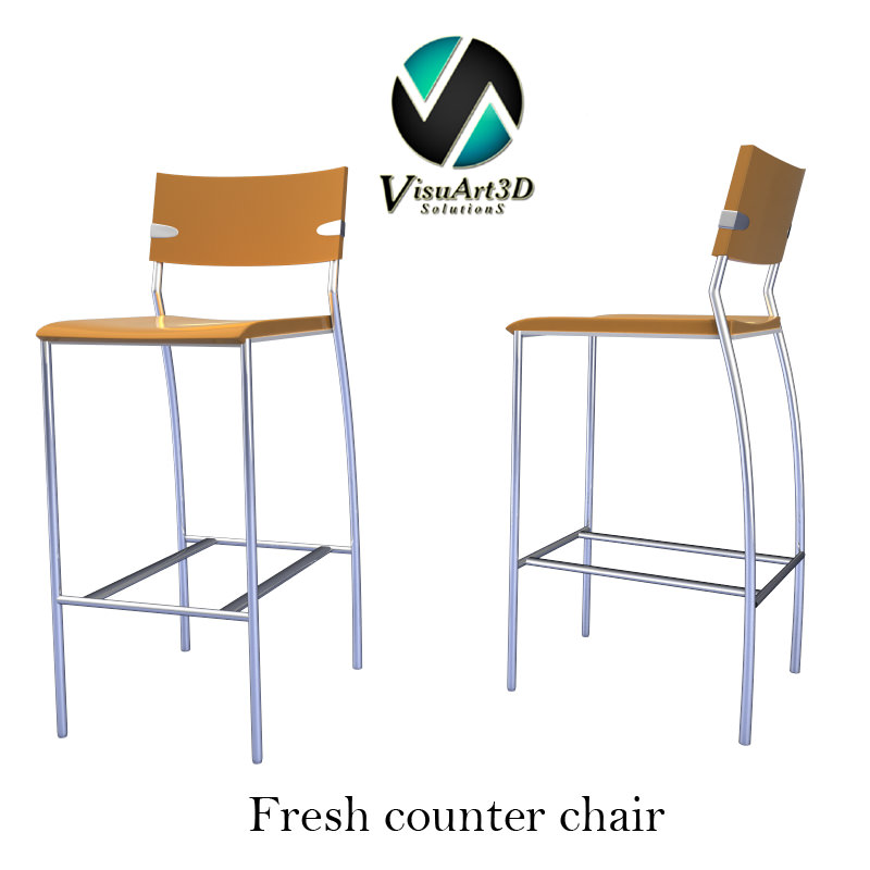 Fresh Bar Stool Chair 53 3D model CGTrader