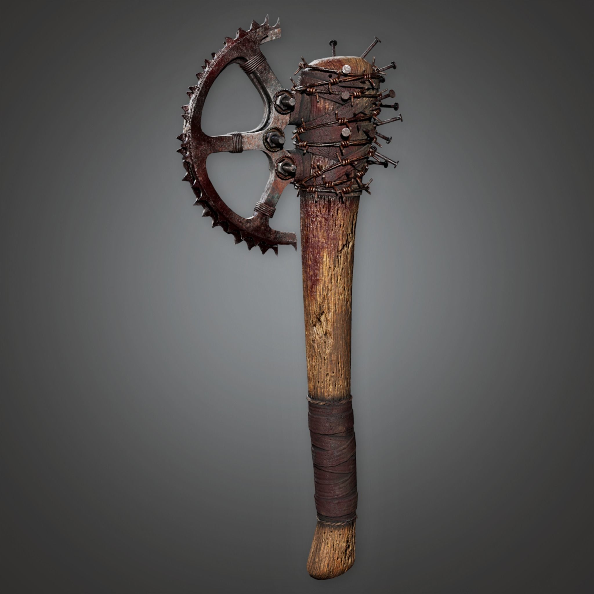 3D model PAM Post Apocalyptic Homemade Axe PBR Game