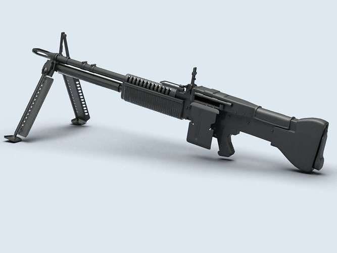 M60 Machine Gun 3D model CGTrader