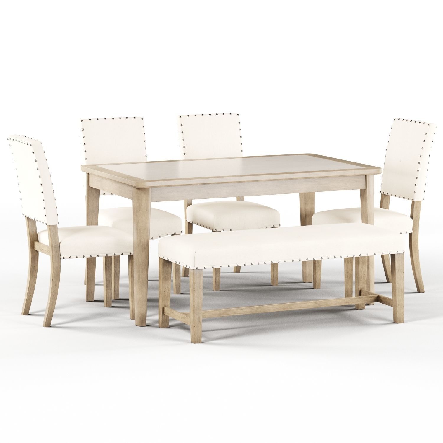 Maison Rouge Carson Caramel Rectangular Table Dining Set