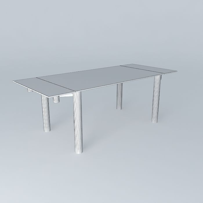 Extendable Dining Table free 3D model | CGTrader