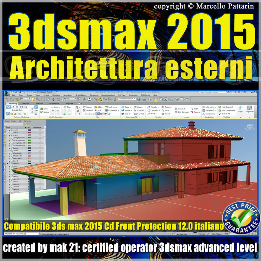 3ds max 2015 Architettura Esterni 12 Italiano cd front