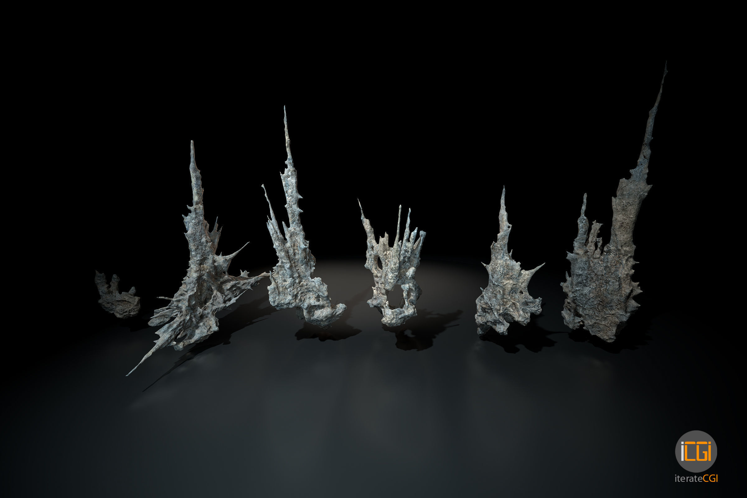 3D model Alien Rocks set 1 VR / AR / low-poly | CGTrader