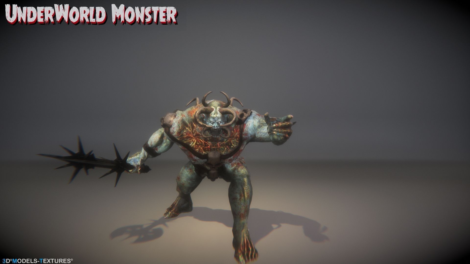 3D model UnderWorld Monster for UNREAL VR / AR / lowpoly rigged