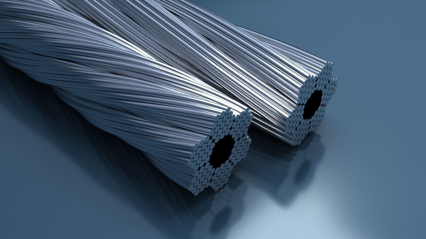 Steel ropes 3D model | CGTrader