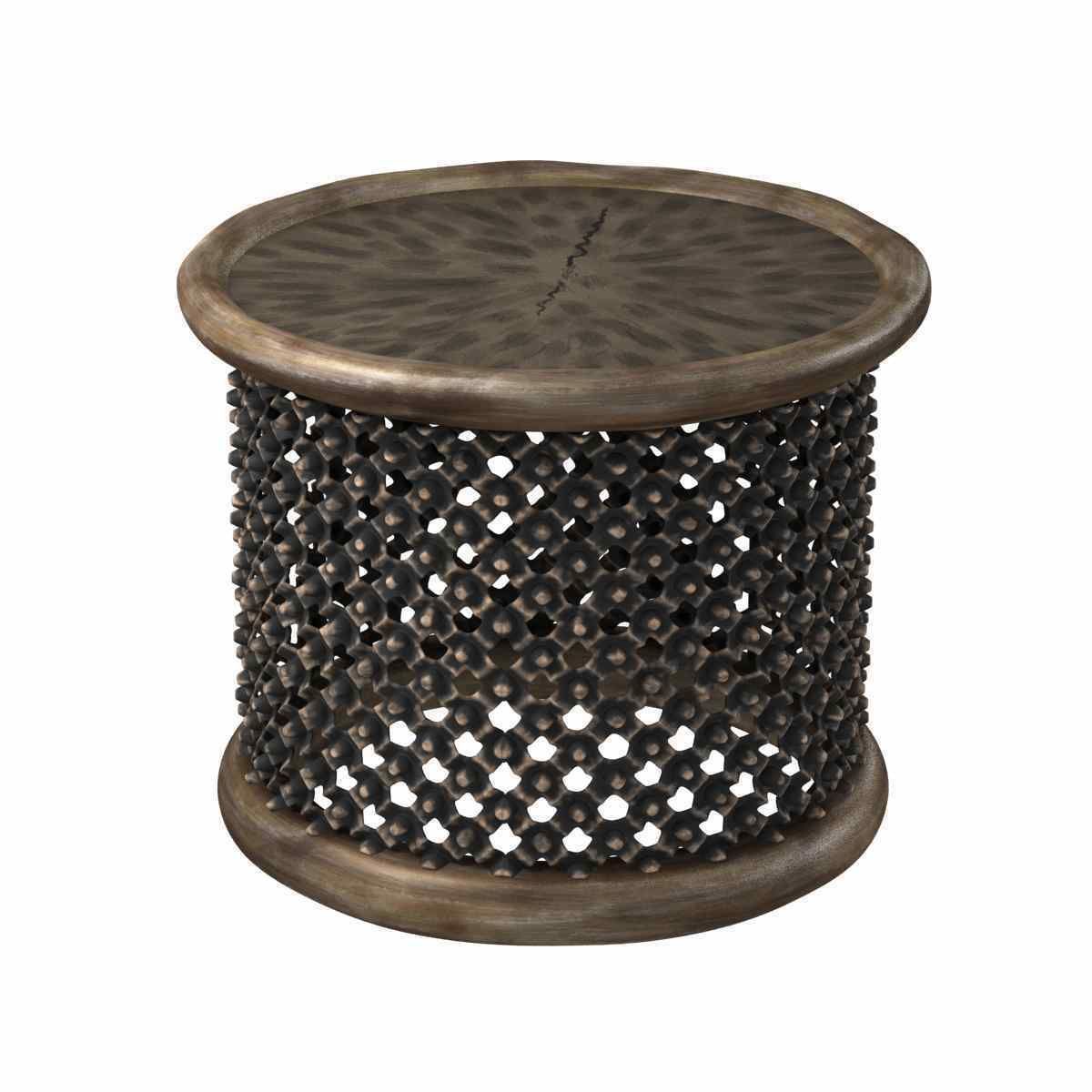 3D Restoration hardware BAMILEKE KING SIDE TABLE
