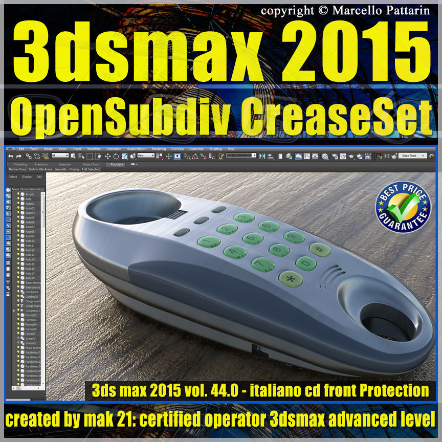044 3ds max 2015 Modeling OpenSubdiv CreaseSet vol44 CD front