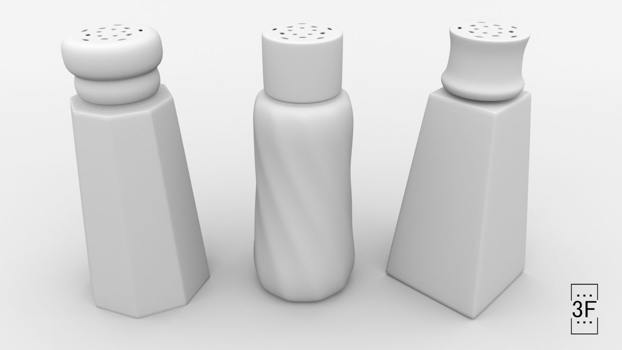 Salt Shakers Set free VR / AR / lowpoly 3D model CGTrader