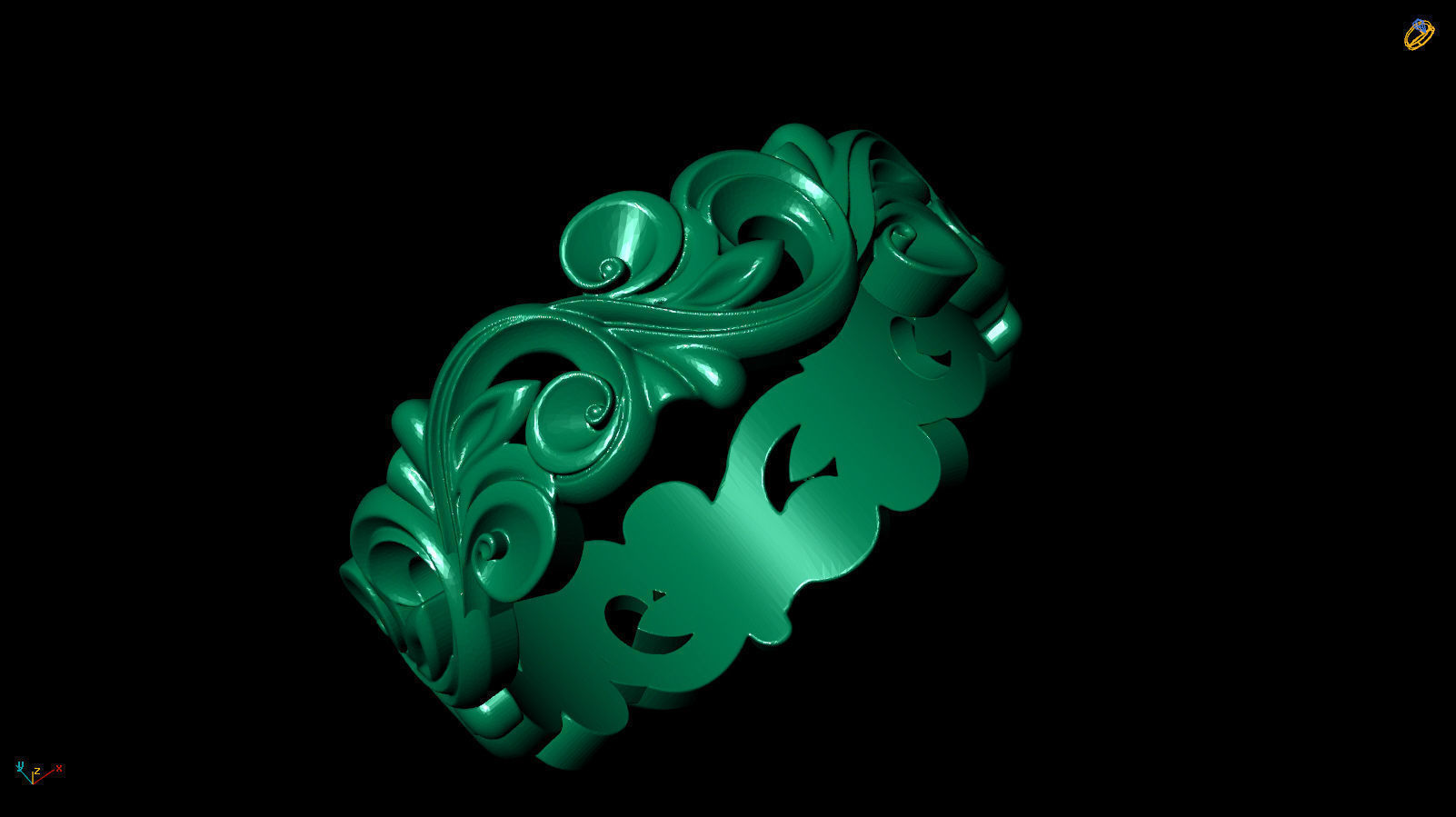 Ring Band R 0009 3D model 3D printable | CGTrader