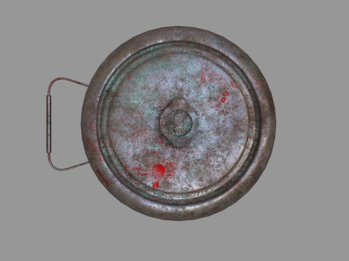 3D model Landmine metal plate with blood VR / AR / low-poly | CGTrader
