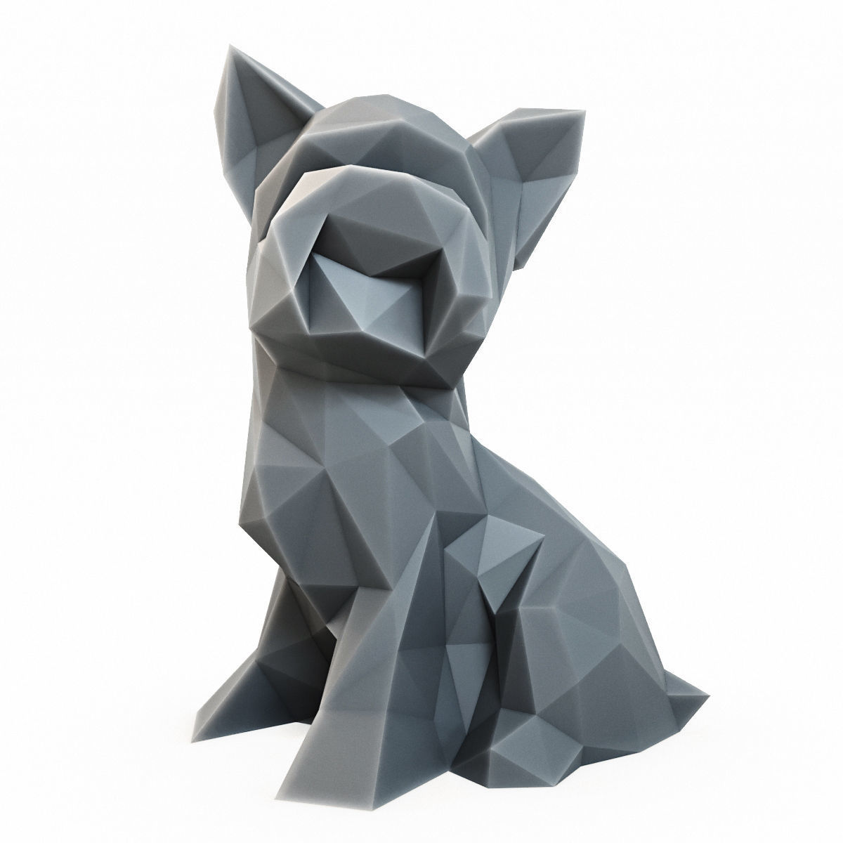 Yorkshire Terrier Low Poly 2