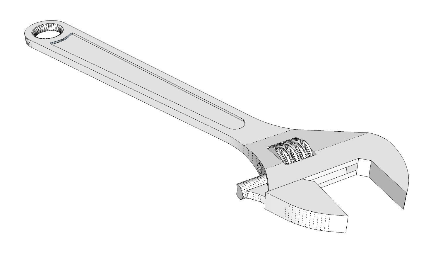 Adjustable Wrench 3D model CGTrader