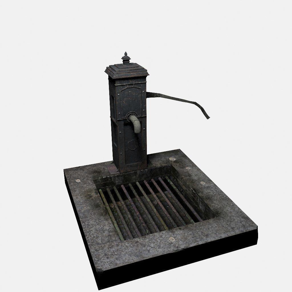 Victorian Hand Water Pump Worn model 3D model | CGTrader