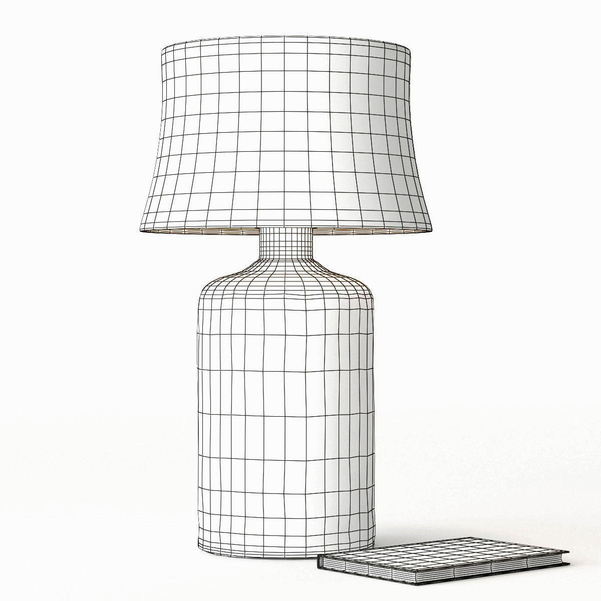 Pottery Barn Clift Glass Table Lamp Base Espresso 3D model CGTrader
