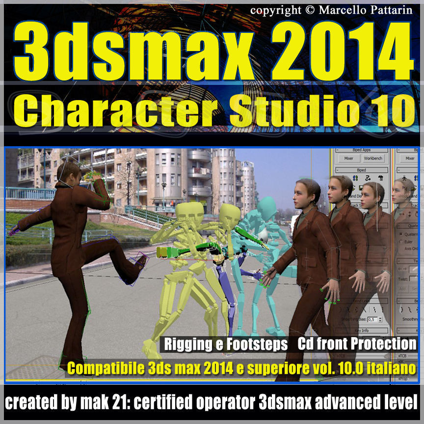 3ds max 2014 Character Studio v 10 Italiano cd front