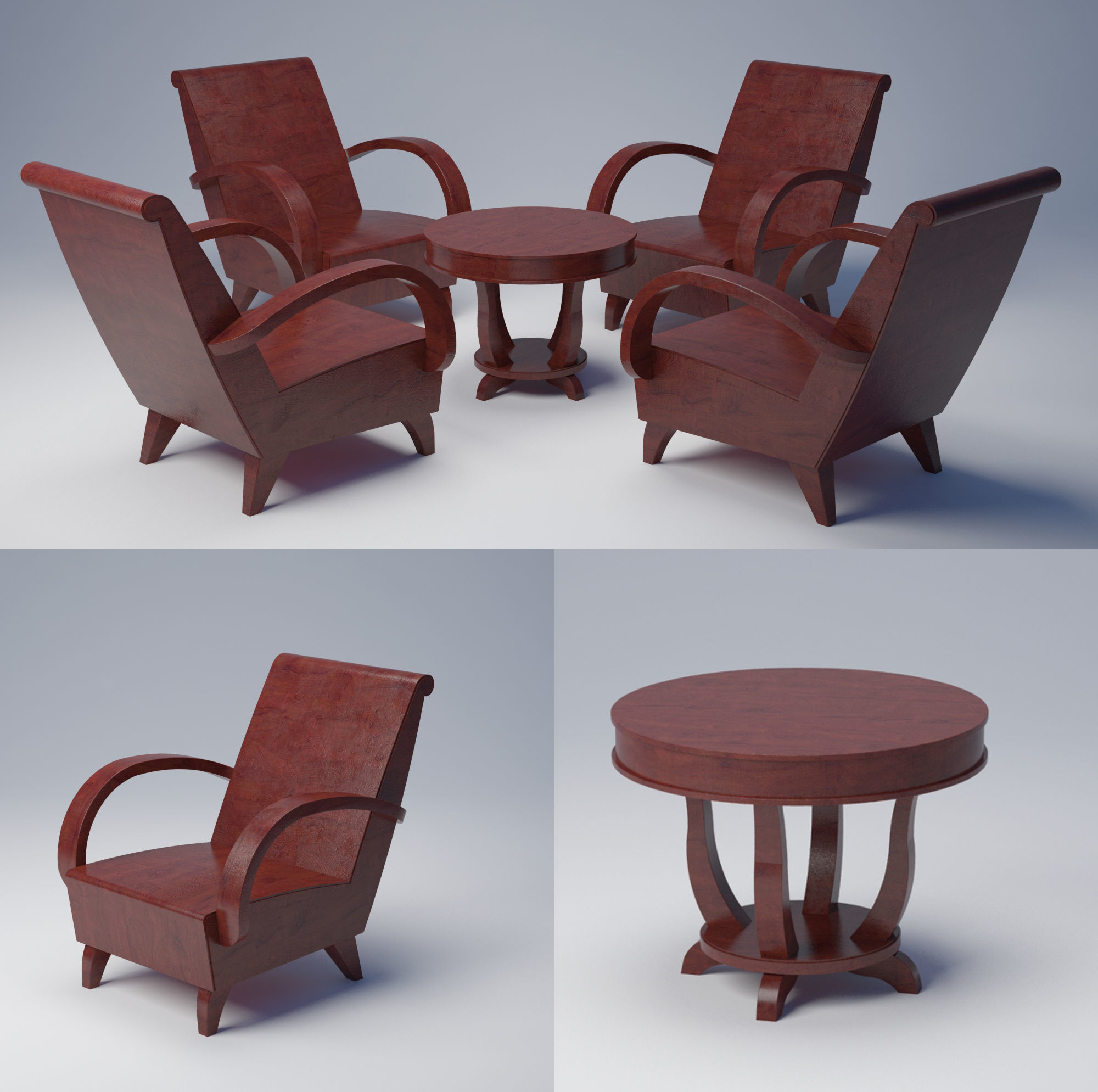 VIETNAMESE WOOD SOFA 01 3D model